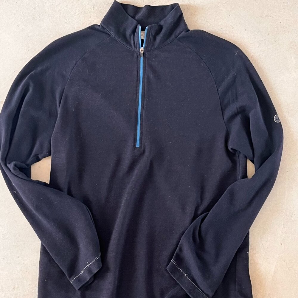 Timberland Smartwool 1/2 Zip Men's Medium Black